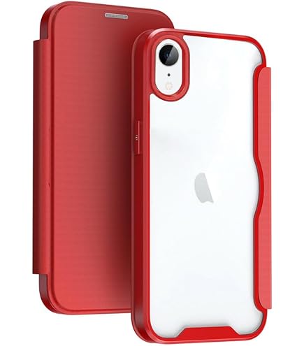 Amazon.co.jp: YUYIB iPhone XR 用 ケース 手帳型 クリア 背面 高級な